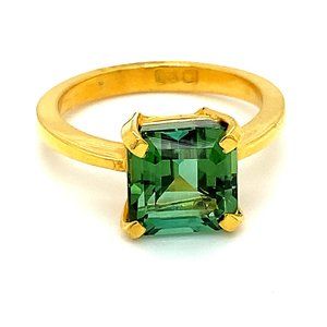 Certified Paraiba Tourmaline 4.60ct 22K Gold Ring